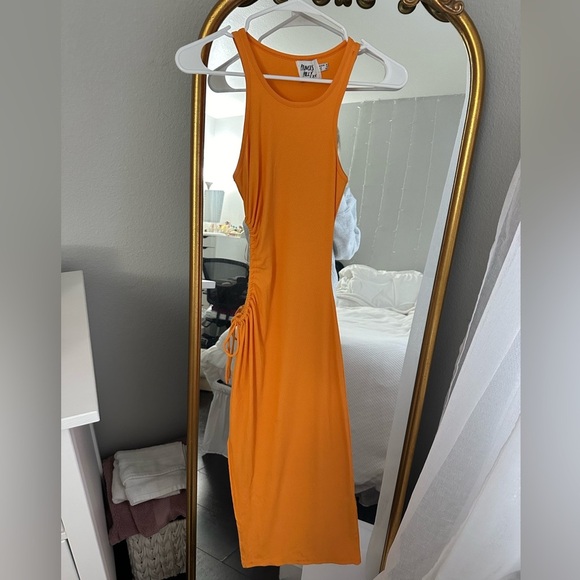 Princess Polly Orange Louie Midi Bodycon Dress Size 2 - Picture 9 of 12